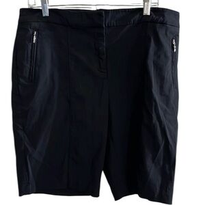 IZOD size 14 black Bermuda shorts front & back pockets with stretch